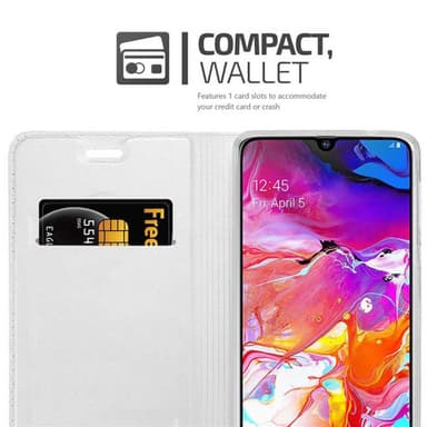 Samsung Galaxy A70 / A70s lommebokdeksel etui (sølv)