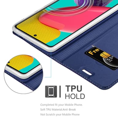 Samsung Galaxy M53 5G lommebokdeksel etui (blå)