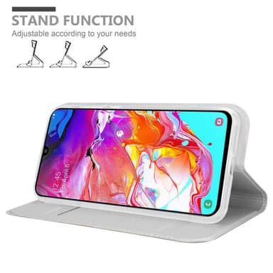 Samsung Galaxy A70 / A70s lommebokdeksel etui (sølv)
