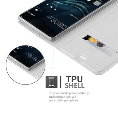 Huawei P9 lommebokdeksel etui (sølv)
