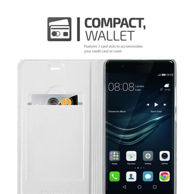 Huawei P9 lommebokdeksel etui (sølv)