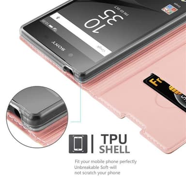 Sony Xperia Z5 lommebokdeksel etui (rosa)