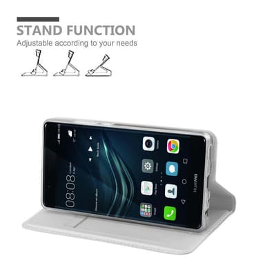 Huawei P9 lommebokdeksel etui (sølv)