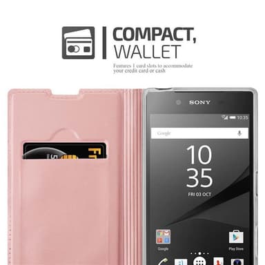 Sony Xperia Z5 lommebokdeksel etui (rosa)