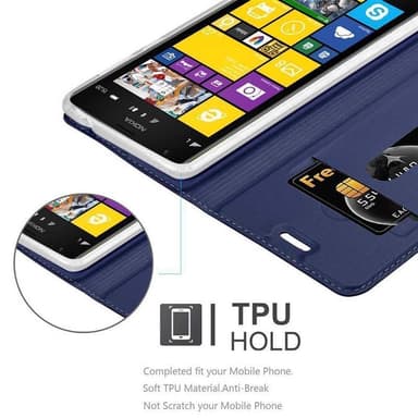 Nokia Lumia 1520 lommebokdeksel etui (blå)