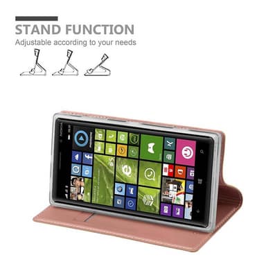 Nokia Lumia 830 lommebokdeksel etui (rosa)