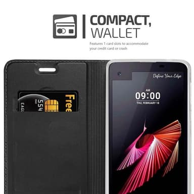 LG X SCREEN lommebokdeksel etui (svart)