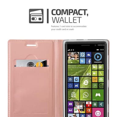 Nokia Lumia 830 lommebokdeksel etui (rosa)