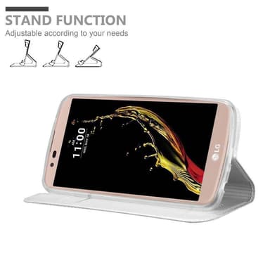 LG K10 2016 lommebokdeksel etui (sølv)