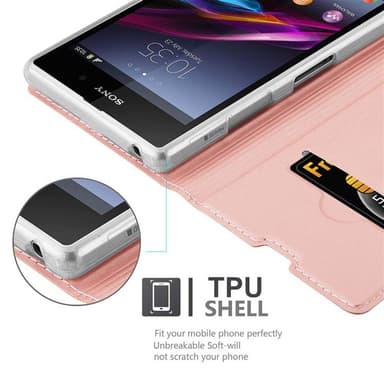 Sony Xperia Z1 lommebokdeksel etui (rosa)