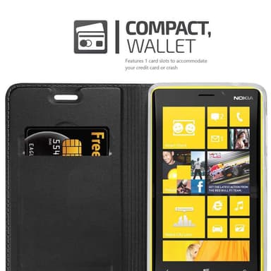 Nokia Lumia 920 lommebokdeksel etui (svart)