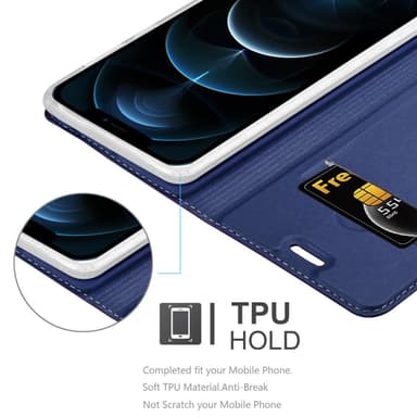 iPhone 12 / 12 PRO lommebokdeksel etui (blå)