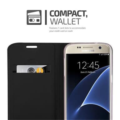 Samsung Galaxy S7 lommebokdeksel etui (svart)