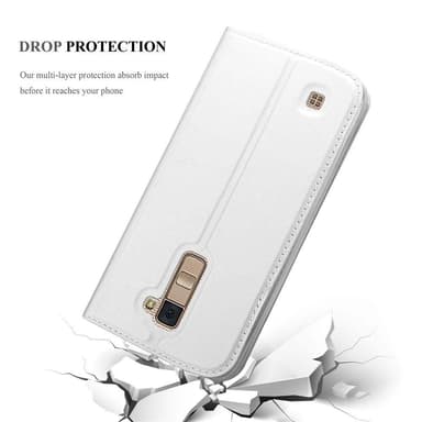 LG K10 2016 lommebokdeksel etui (sølv)
