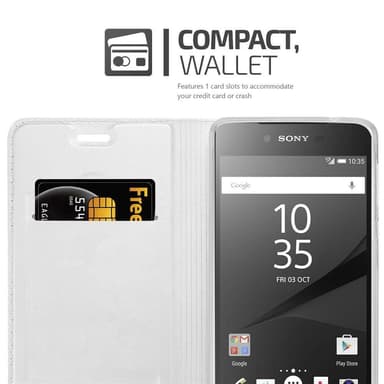 Sony Xperia Z5 PREMIUM lommebokdeksel etui (sølv)