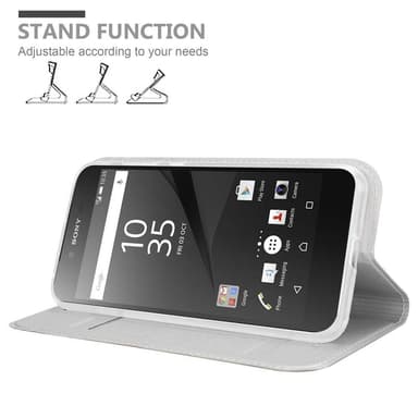 Sony Xperia Z5 PREMIUM lommebokdeksel etui (sølv)