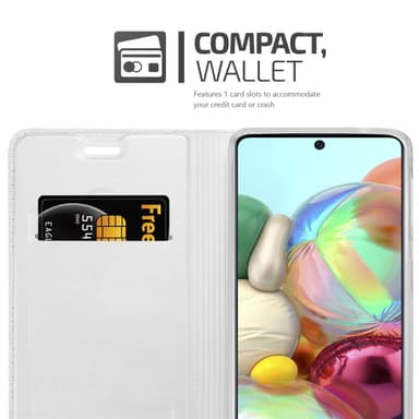 Samsung Galaxy A71 5G lommebokdeksel etui (sølv)