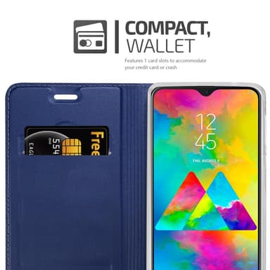 Samsung Galaxy M20 lommebokdeksel etui (blå)