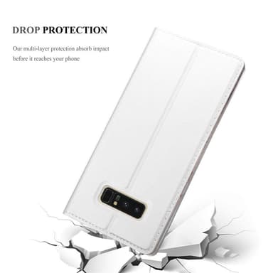 Samsung Galaxy NOTE 8 lommebokdeksel etui (sølv)