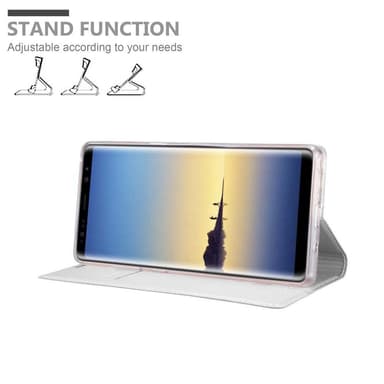 Samsung Galaxy NOTE 8 lommebokdeksel etui (sølv)