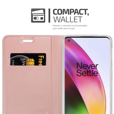 OnePlus 8 lommebokdeksel etui (rosa)
