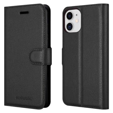 iPhone 12 MINI Deksel Etui Case (svart)