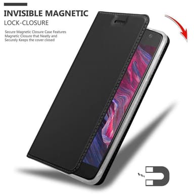 Motorola MOTO X4 lommebokdeksel etui (svart)