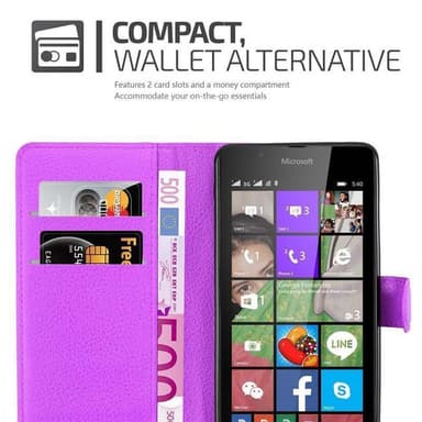 Nokia Lumia 540 Deksel Etui Case (lilla)