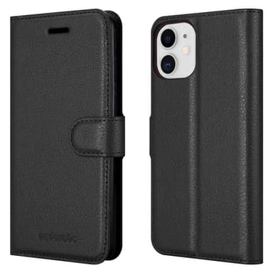 iPhone 12 MINI Deksel Etui Case (svart)