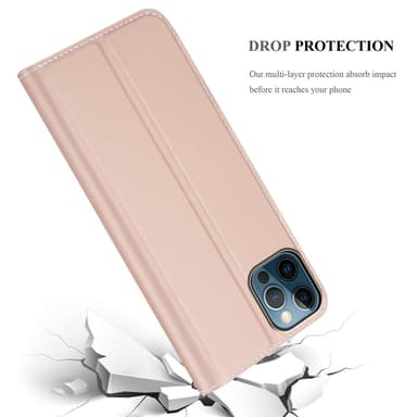 iPhone 12 PRO MAX lommebokdeksel etui (rosa)