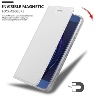 Honor 8 / 8 PREMIUM lommebokdeksel etui (sølv)