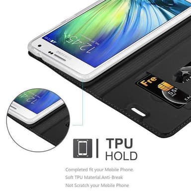Samsung Galaxy A7 2015 lommebokdeksel etui (svart)