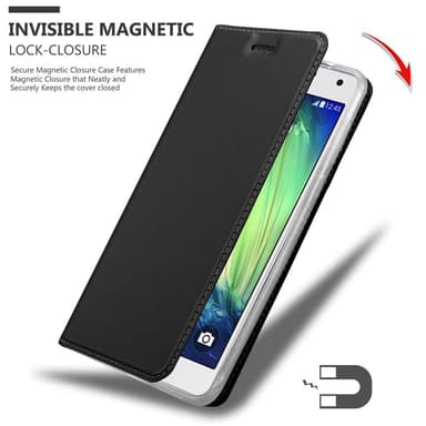 Samsung Galaxy A7 2015 lommebokdeksel etui (svart)