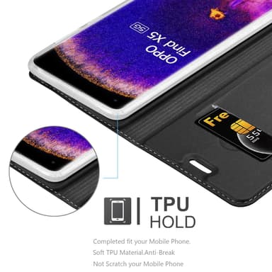 Oppo FIND X5 lommebokdeksel etui (svart)