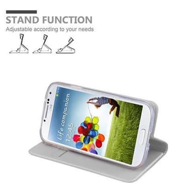 Samsung Galaxy S4 lommebokdeksel etui (sølv)