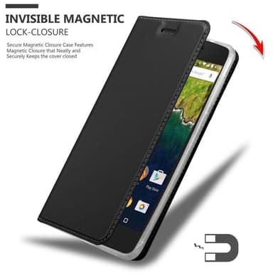 Huawei Google NEXUS 6P lommebokdeksel etui (svart)