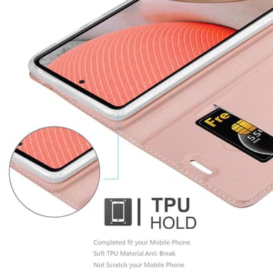 Samsung Galaxy A72 4G / 5G lommebokdeksel etui (rosa)