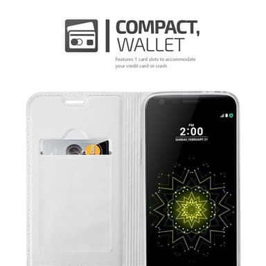 LG G5 lommebokdeksel etui (sølv)