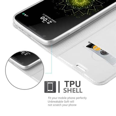 LG G5 lommebokdeksel etui (sølv)
