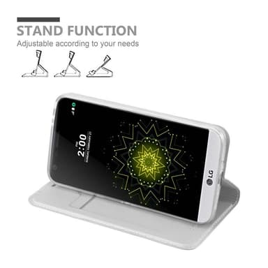 LG G5 lommebokdeksel etui (sølv)
