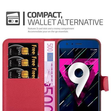 Honor 9 Deksel Etui Case (rød)