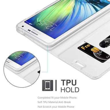 Samsung Galaxy A7 2015 lommebokdeksel etui (sølv)