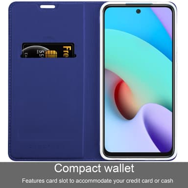 Xiaomi RedMi 10 lommebokdeksel etui (blå)