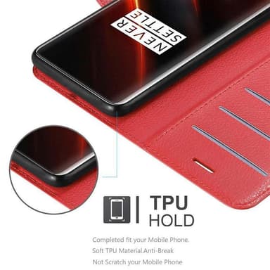 OnePlus 7T PRO Deksel Etui Case (rød)