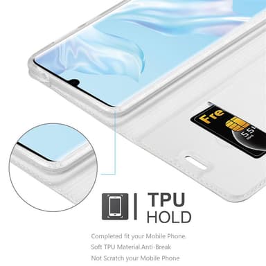 Huawei P30 PRO lommebokdeksel etui (sølv)