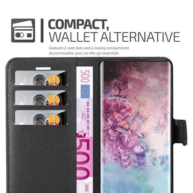 Samsung Galaxy NOTE 10 PLUS Deksel Etui Case (svart)