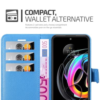 Motorola EDGE 20 LITE / FUSION Deksel Etui Case (blå)