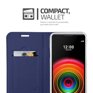 LG X POWER lommebokdeksel etui (blå)