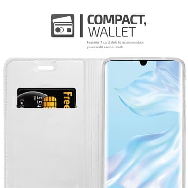Huawei P30 PRO lommebokdeksel etui (sølv)