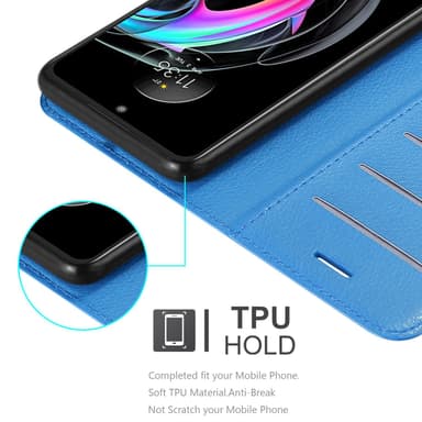 Motorola EDGE 20 LITE / FUSION Deksel Etui Case (blå)